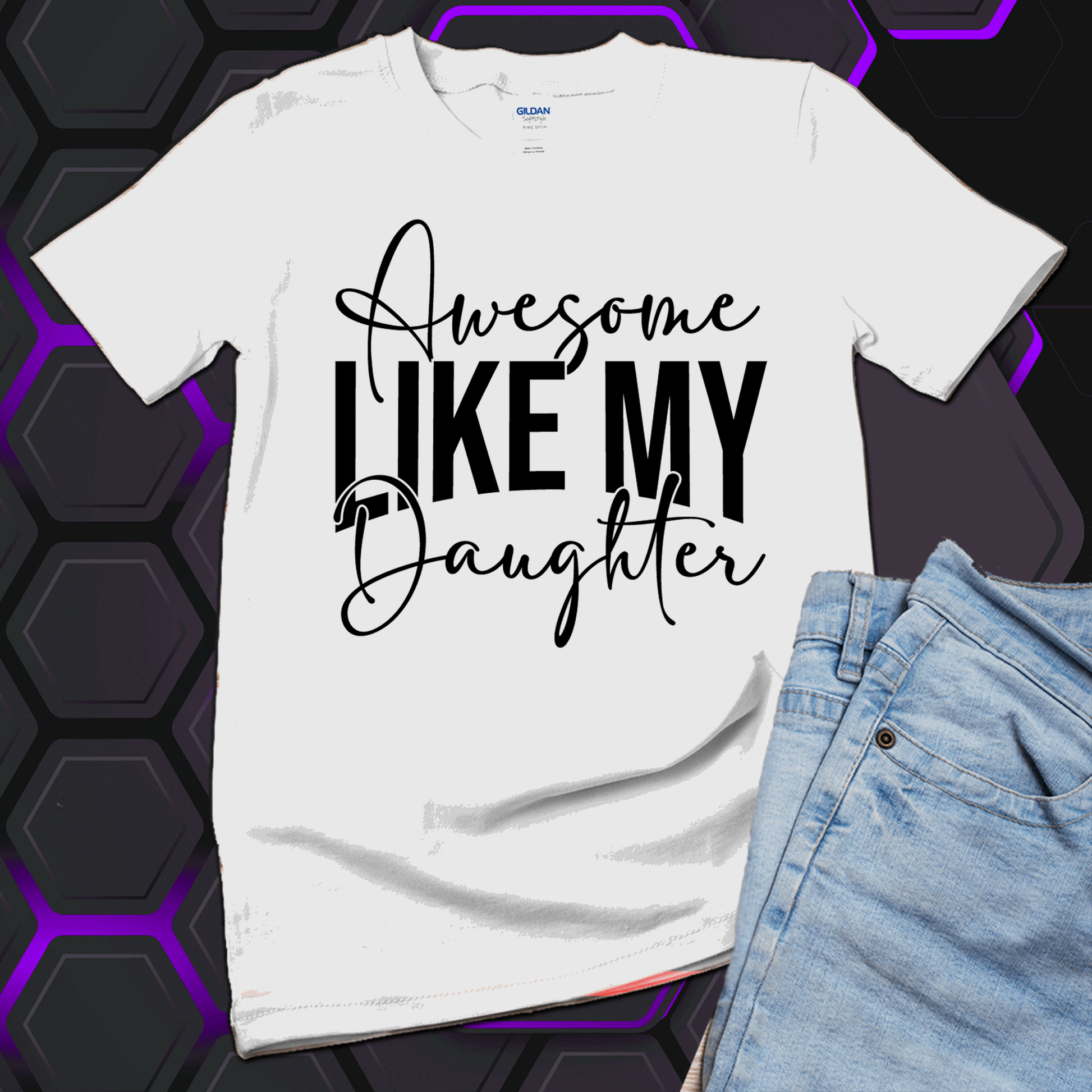 Awesome like my daughter shirt, awesome like my daughter Hoodie, Gift for Father - Wilson Design Group