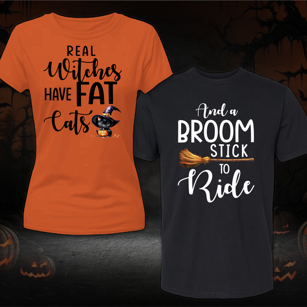 Matching Real Witch Halloween couples Shirts, halloween shirts women, cute funny halloween shirts