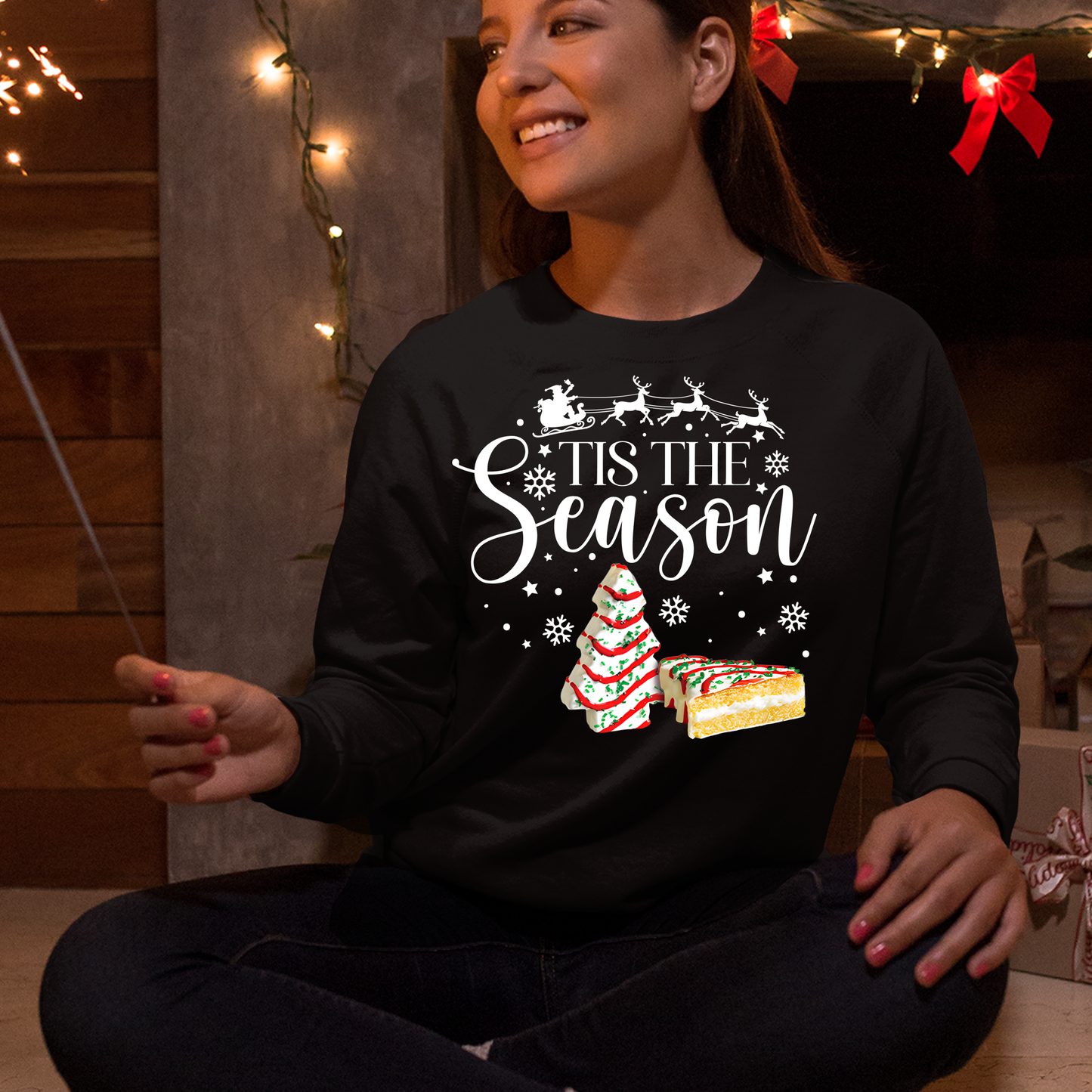 Christmas Tree Cake Shirt, Tis the season Christmas tree cake sweatshirt - Wilson Design Group