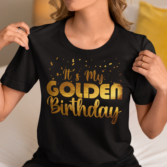 Golden birthday shirt, Happy Golden Birthday Shirt, gift for her - Wilson Design Group