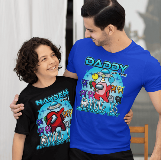 Among Us Birthday Boy shirt, Gamer Matching Family Birthday Shirts