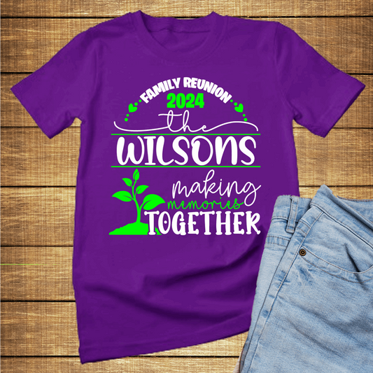 Custom Making Memories together family reunion shirt, customized family reunion t shirts, memorable family shirts - Wilson Design Group