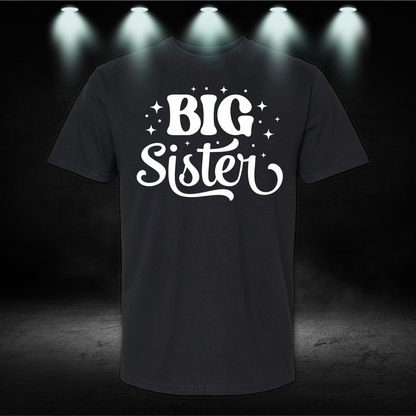 Big Sister Shirt for Toddler Girls and Adults - Pregnancy Announcement T-Shirt - Big Sis Tee for New Baby Reveal - Personalized Big Sister Gift - Promoted to Big Sister Outfit