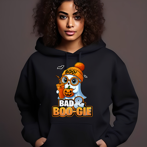 Bad and Boogie halloween shirts women, cute halloween shirt