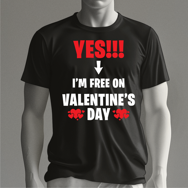 Yes I'm Free singles valentines day shirt, funny Valentine's Day Shirt, valentine's day shirt for men - Wilson Design Group