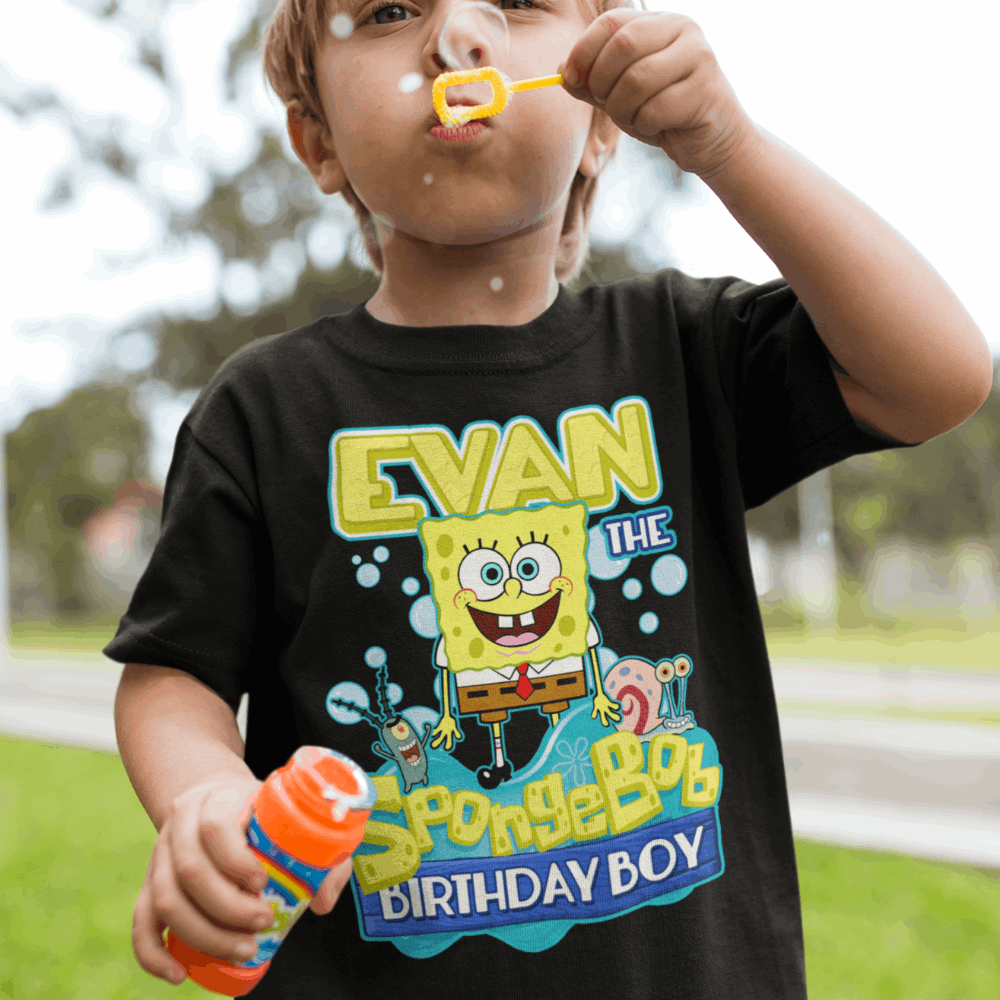 SpongeBob Birthday Boy Family Party Shirts, SpongeBob birthday shirt - Wilson Design Group