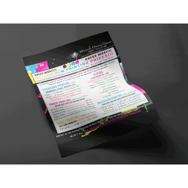 8.5 x 11 Color Prints (Flyers) - Wilson Design Group