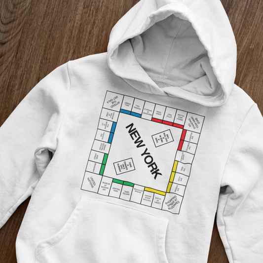 New York Monopoly Hoodie | And Just Like That... Carrie Hooded Sweatshirt - Wilson Design Group