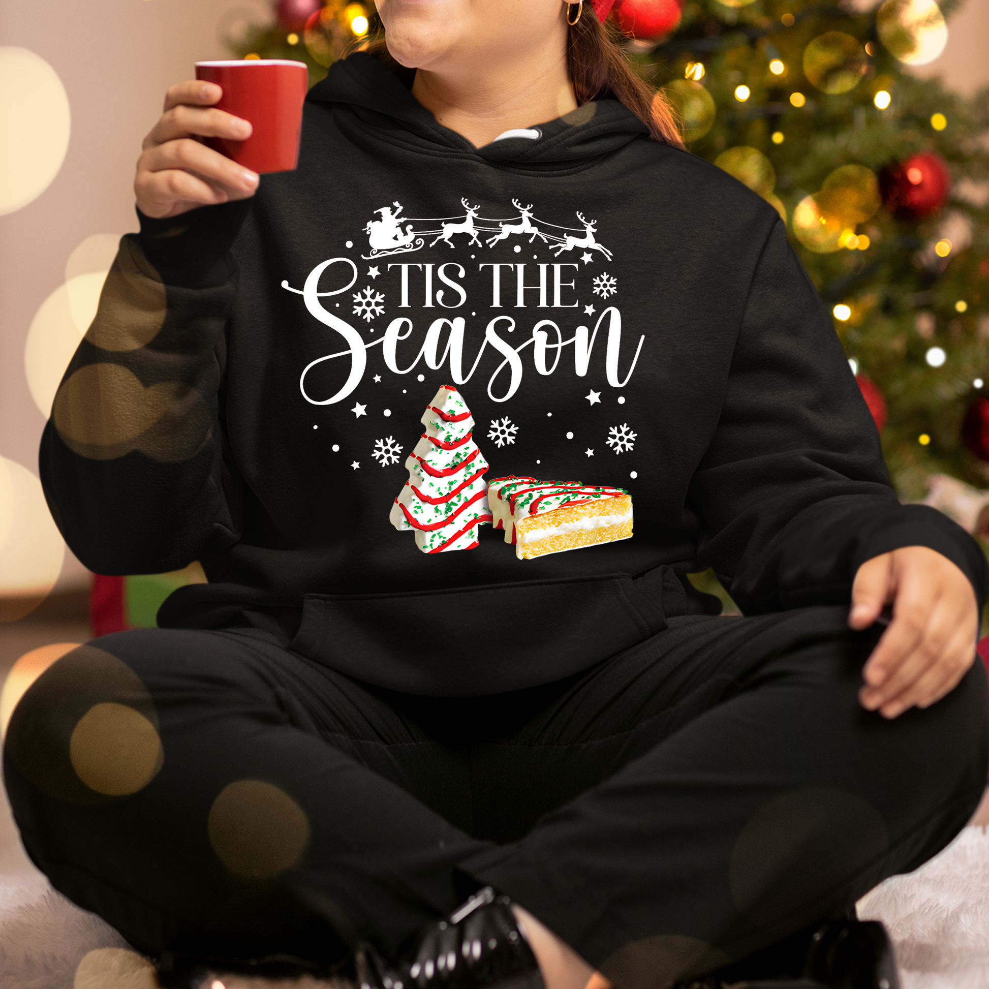 Christmas Tree Cake Shirt, Tis the season Christmas tree cake sweatshirt - Wilson Design Group