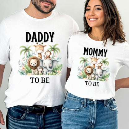 Safari Baby Shower Shirt, Mama to Be Jungle Theme T-Shirt, Custom Wild One is on the Way Tee, Gender Neutral Pregnancy Reveal Outfit