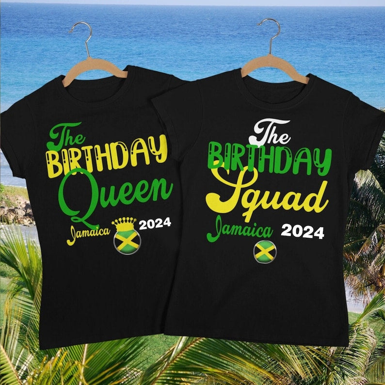 Birthday Queen, Birthday Squad Shirts Jamaica Vacation T Shirts - Wilson Design Group