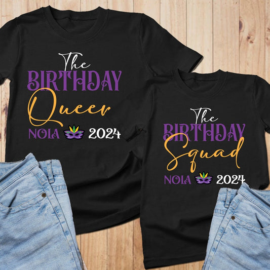 Nola Birthday Queen, Birthday Squad Shirts New Orleans Vacation T Shirts