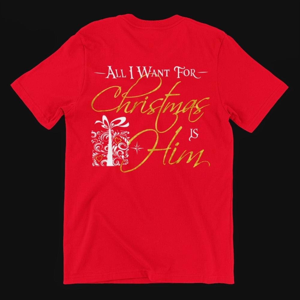 All I Want for Christmas, his and hers shirts - Wilson Design Group