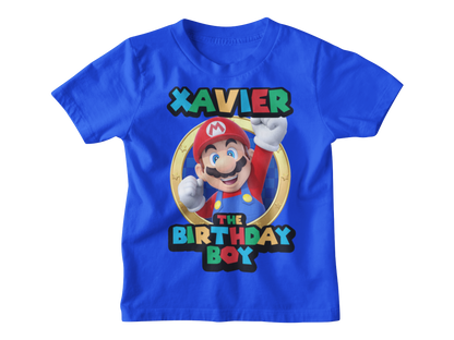 Super Mario Family Birthday Shirts, Matching Birthday Party Tees, Custom Mario Character Family Crew, Personalized Birthday Shirt, Mario Tee