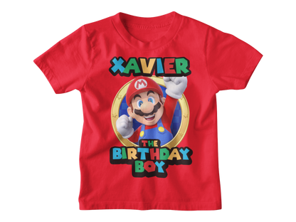Super Mario Family Birthday Shirts, Matching Birthday Party Tees, Custom Mario Character Family Crew, Personalized Birthday Shirt, Mario Tee