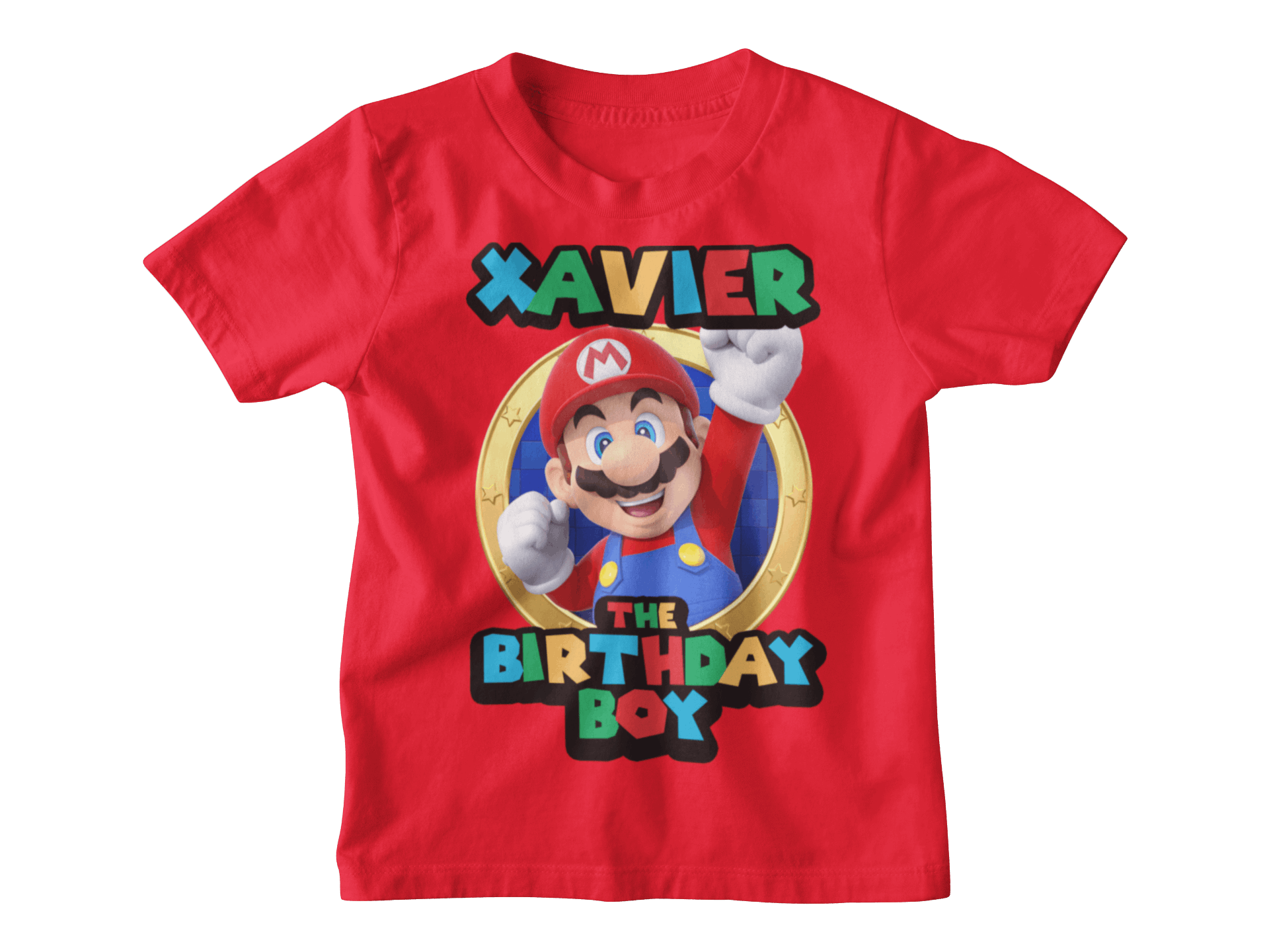 Super Mario Characters Birthday Boy/Girl Shirt, Super Mario birthday shirts for family