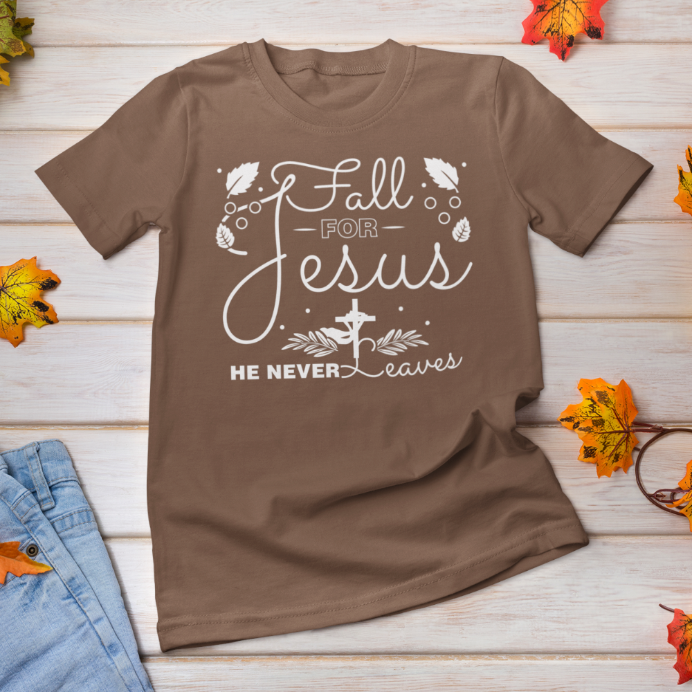 Fall for Jesus shirt / Fall Autumn Christian tshirt Bella Canvas Softstyle T-Shirt - Wilson Design Group