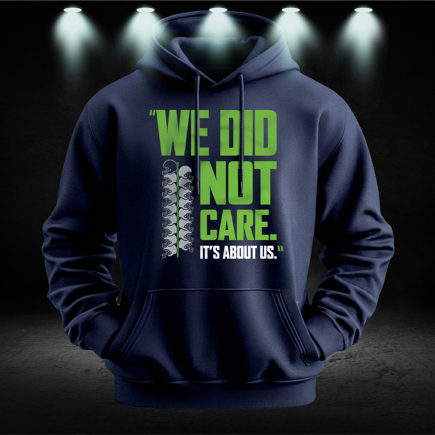 We Did Not Care Shirt - Seattle Football Game Day Tee - Funny Mike Macdonald Quote Shirt - Vintage Seattle Fan Gear - Trendy Hawks Football T-Shirt