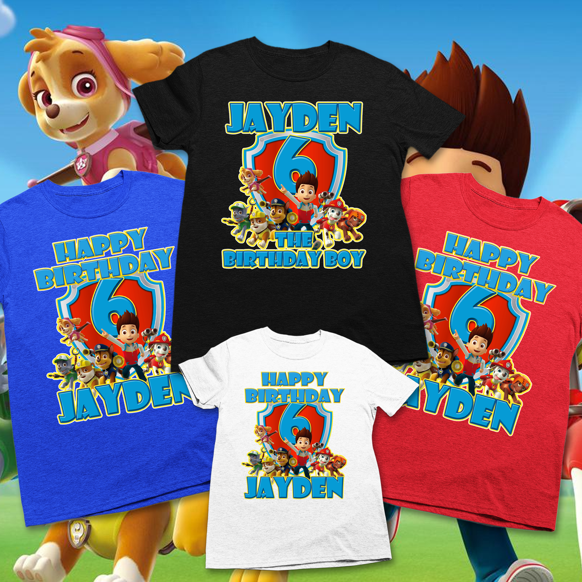 Paw Patrol Birthday Boy Family Matching Shirts
