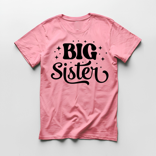 Big Sister Shirt for Toddler Girls and Adults - Pregnancy Announcement T-Shirt - Big Sis Tee for New Baby Reveal - Personalized Big Sister Gift - Promoted to Big Sister Outfit