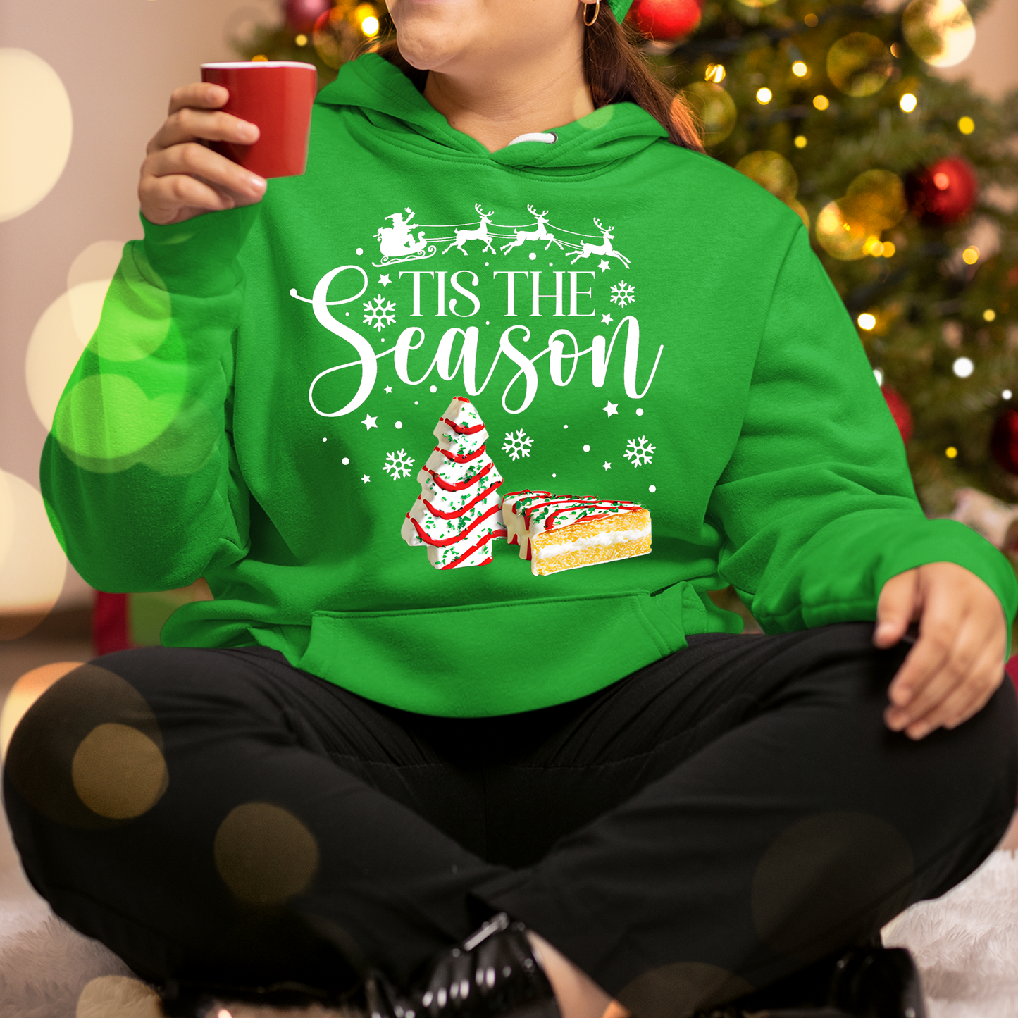 Christmas Tree Cake Shirt, Tis the season Christmas tree cake sweatshirt - Wilson Design Group