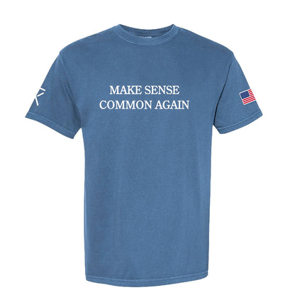 Make Sense Common Again T-Shirt | Funny Sarcastic Common Sense Graphic Tee | Novelty Humor Shirt for Men & Women