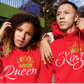 King and Queen couple sweatshirts, couple sweat shirts, valentine's day gift for her, valentines gifts for men - Wilson Design Group