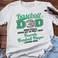 Baseball Dad Shirt ADD YOUR NUMBER White T-Shirt - Wilson Design Group