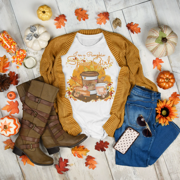Pumkin Spice Girl t shirt, Gildan or Bella Canvas Softstyle T-Shirt - Wilson Design Group