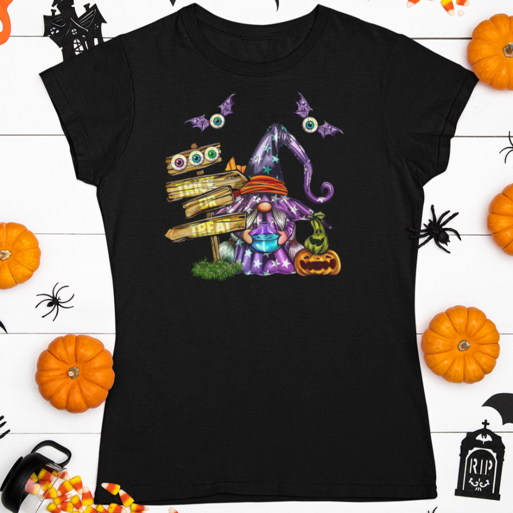 Trick or Treat Gnome Halloween t shirt / Fall tshirt - Wilson Design Group