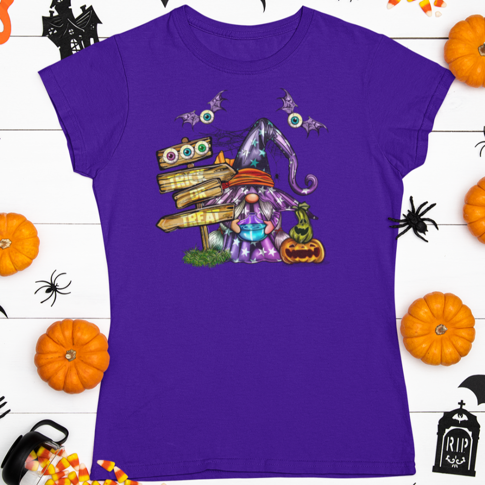 Trick or Treat Gnome Halloween t shirt / Fall tshirt - Wilson Design Group