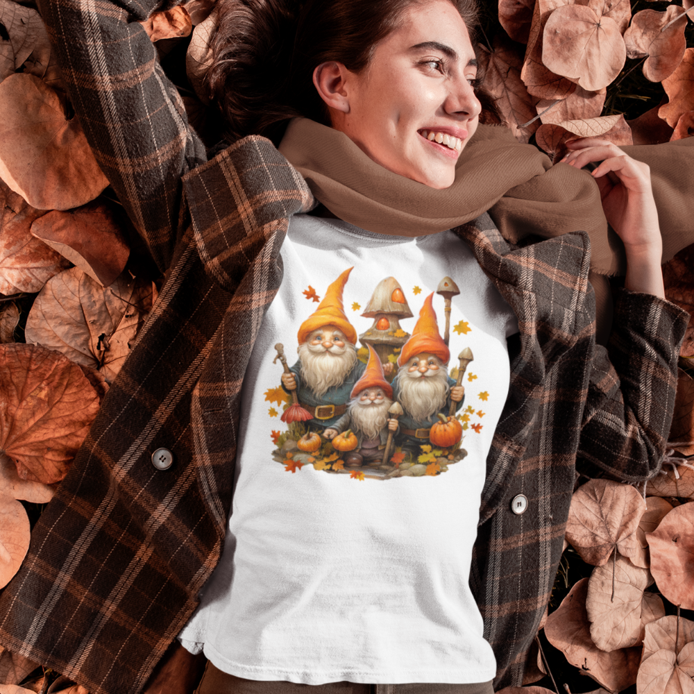 Fall Gnome Pumpkin t shirt / Fall Autumn tshirt - Wilson Design Group