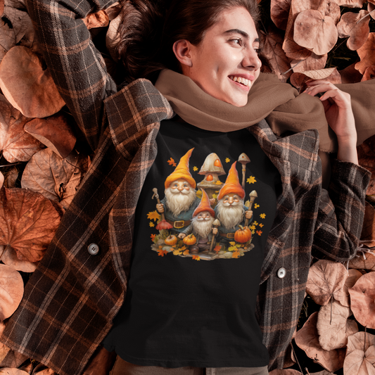 Fall Gnome Pumpkin t shirt / Fall Autumn tshirt - Wilson Design Group