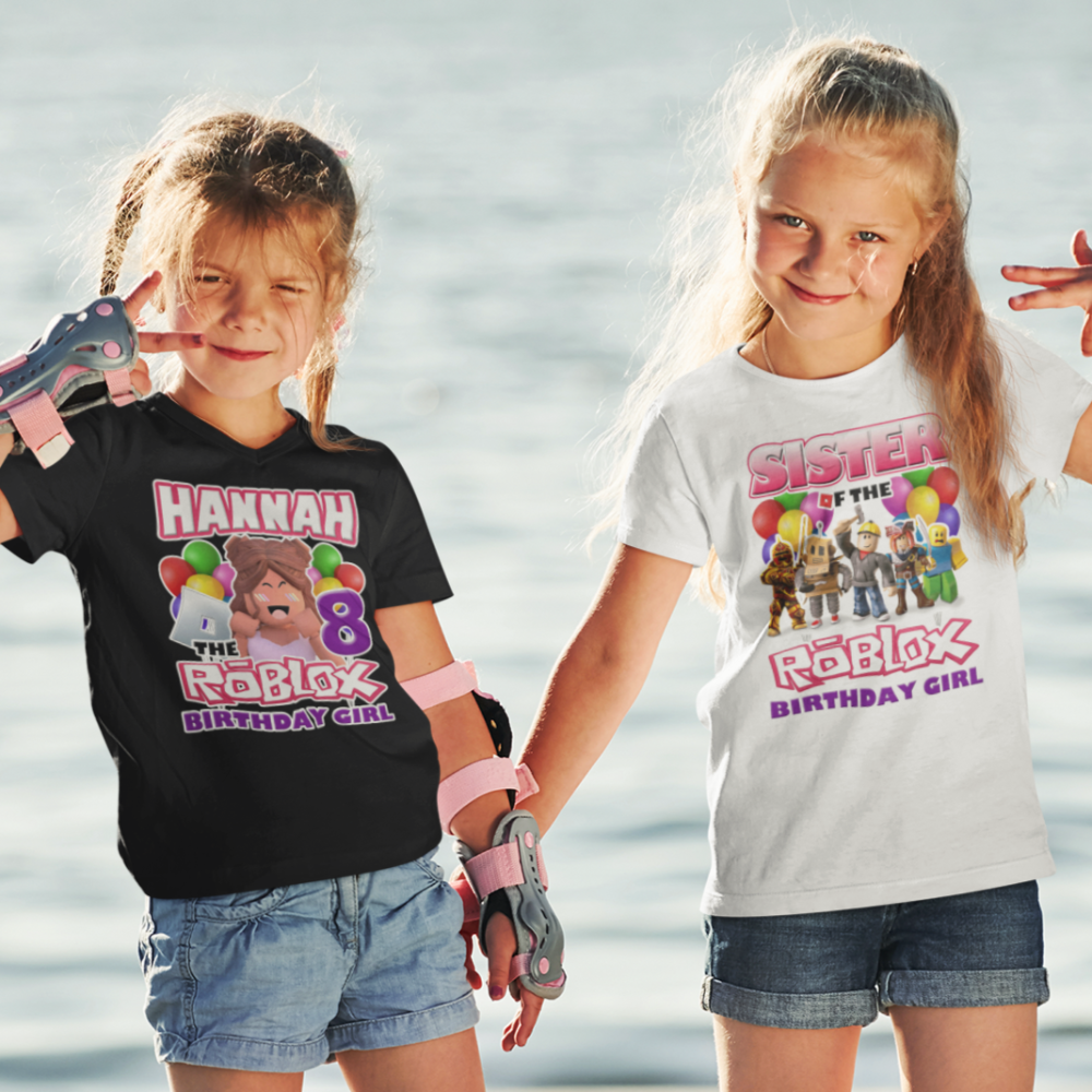 Roblox Birthday Girl Family Party Shirts, roblox birthday shirt - Wilson Design Group