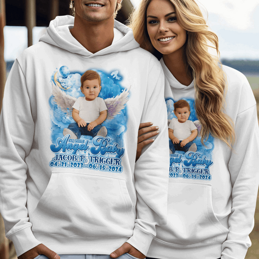 Custom Angel Baby blue lullaby, children memorial T-Shirts and hoodies, funeral t shirts, memorial day t shirt, RIP Shirts, Memorial Gift - Wilson Design Group