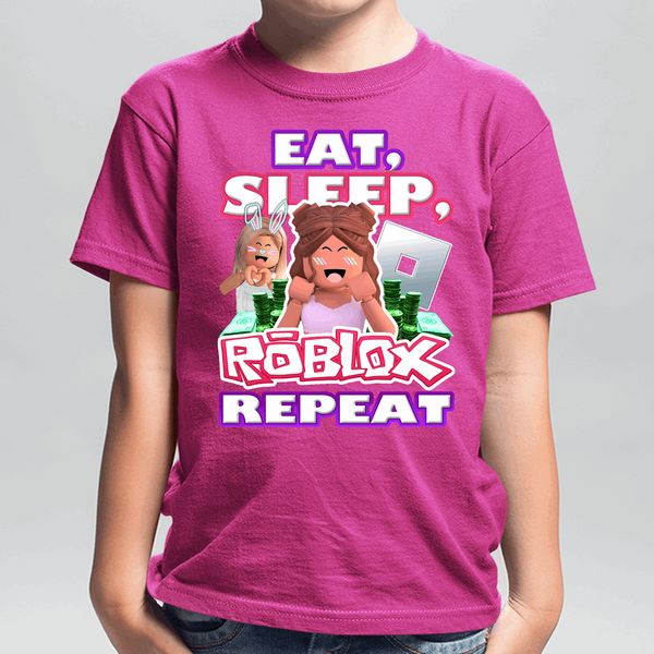 Eat, Sleep, Roblox Repeat Roblox Shirt for Girls - Wilson Design Group