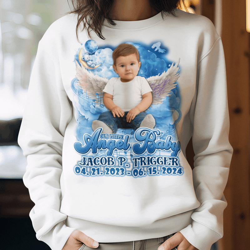 Custom Angel Baby blue lullaby, children memorial T-Shirts and hoodies, funeral t shirts, memorial day t shirt, RIP Shirts, Memorial Gift - Wilson Design Group