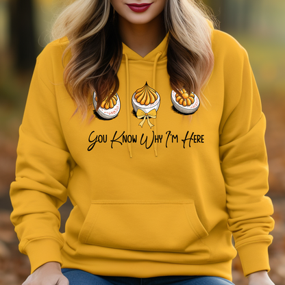 Funny Deviled Eggs You Know Why I'm Here Shirt, Thanksgiving-themed Novelty T-Shirt