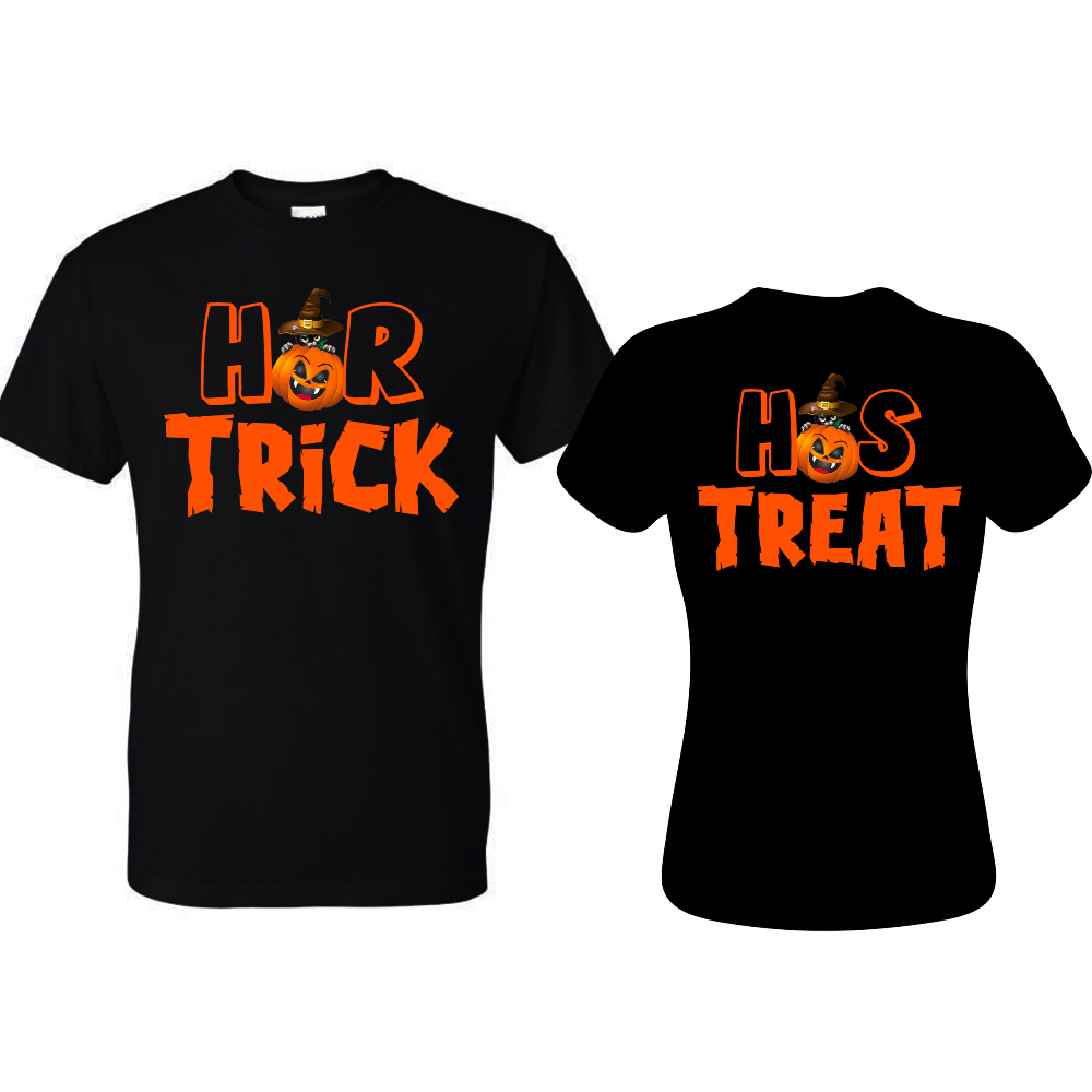 Trick or Treat Couple T-Shirts - Wilson Design Group