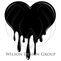 Dripping Heart - Instant SVG Download - Wilson Design Group