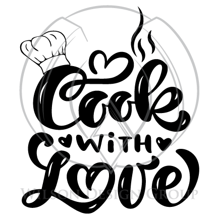Cook with Love - Instant SVG Download - Wilson Design Group