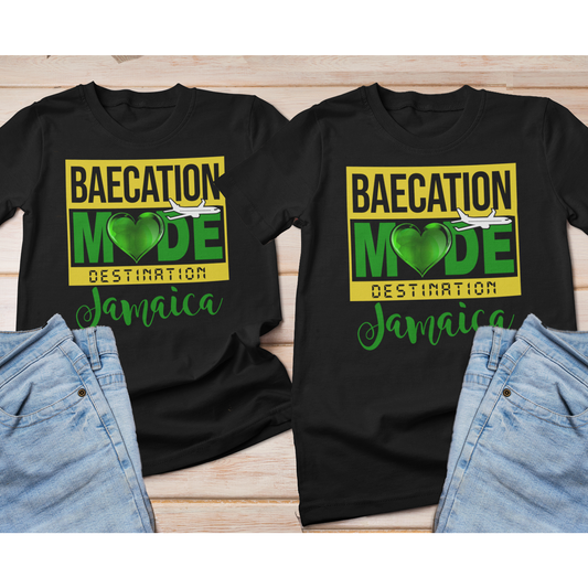 Jamaica Baecation Mode, matching couple Jamaica Shirt - Wilson Design Group