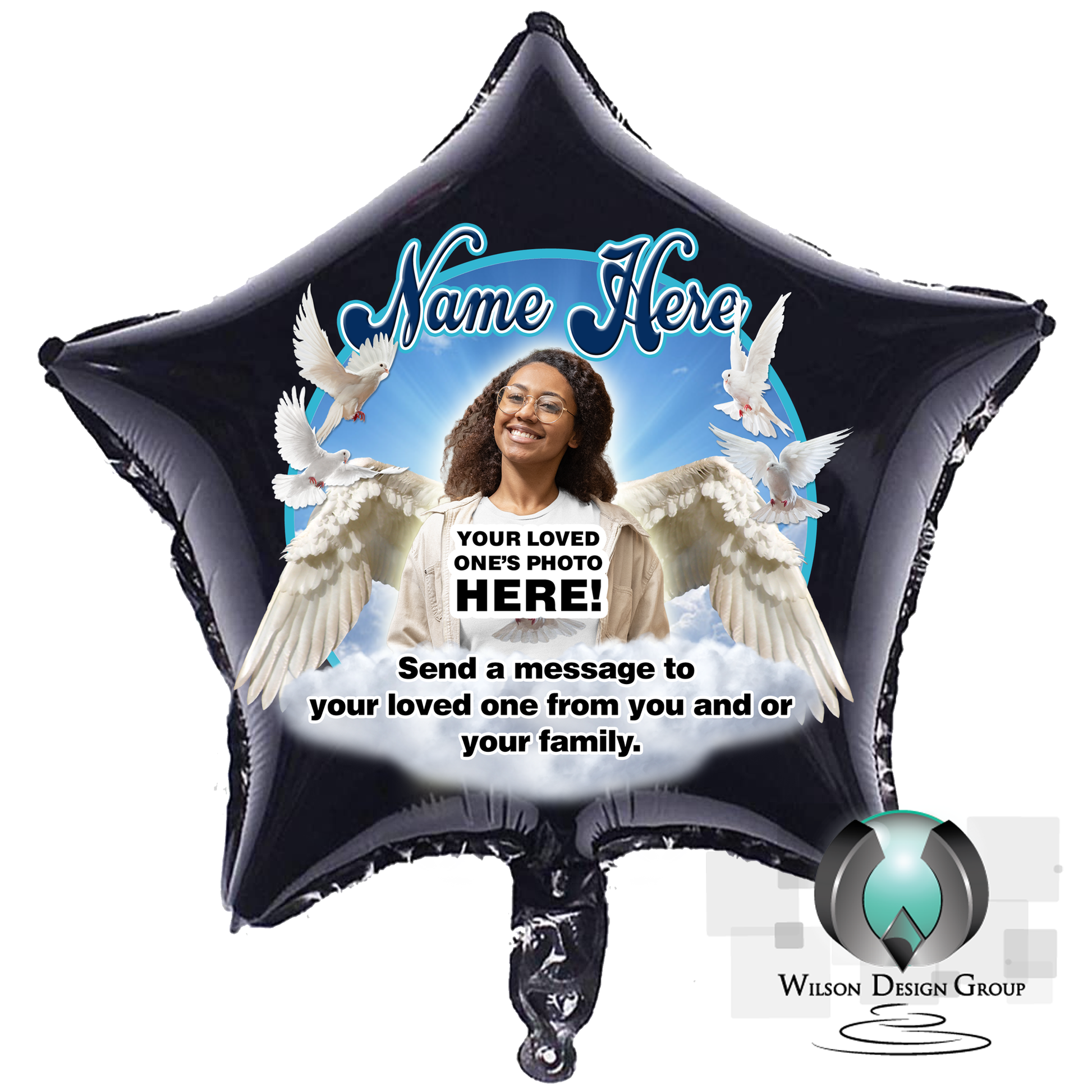 Personalized Balloon Release Message Memorial Balloons with Photo - Wilson Design Group