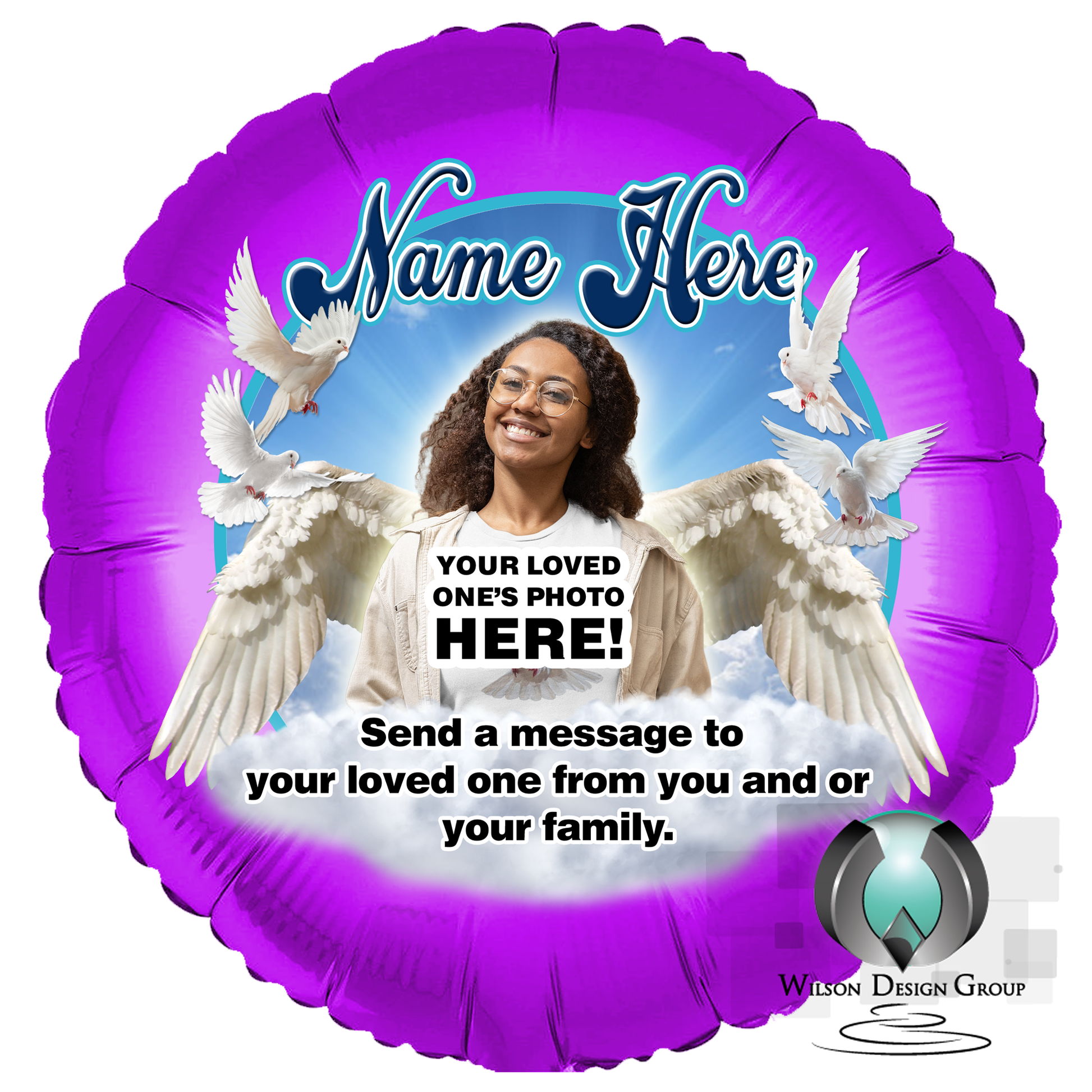 Personalized Balloon Release Message Memorial Balloons with Photo - Wilson Design Group