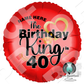 Personalized The Birthday King Mylar Helium Balloon - Wilson Design Group