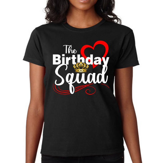 The Birthday Squad Shirts with heart, birthday squad shirt, birthday squad t shirts - Wilson Design Group