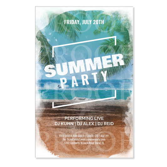 Summer Party E-Flyer/E-Vite Online Advertisement - Wilson Design Group