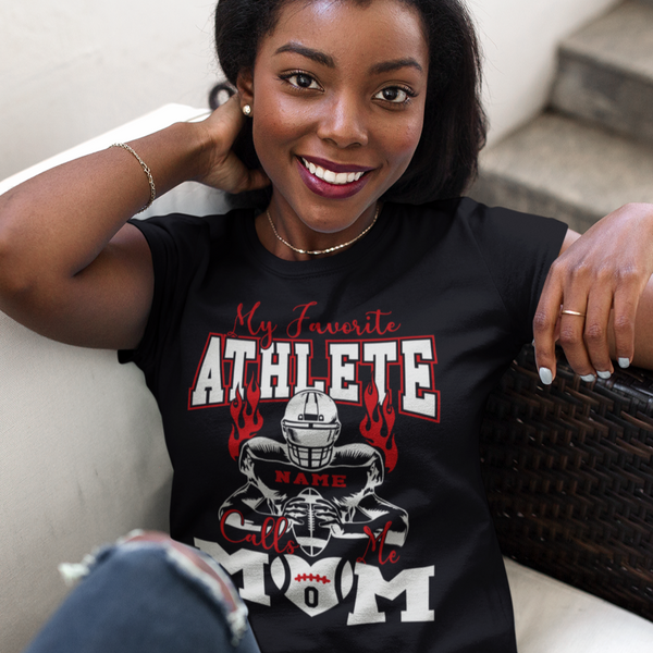 Custom My Favorite Athlete Calls me Mom T-Shirt - Wilson Design Group