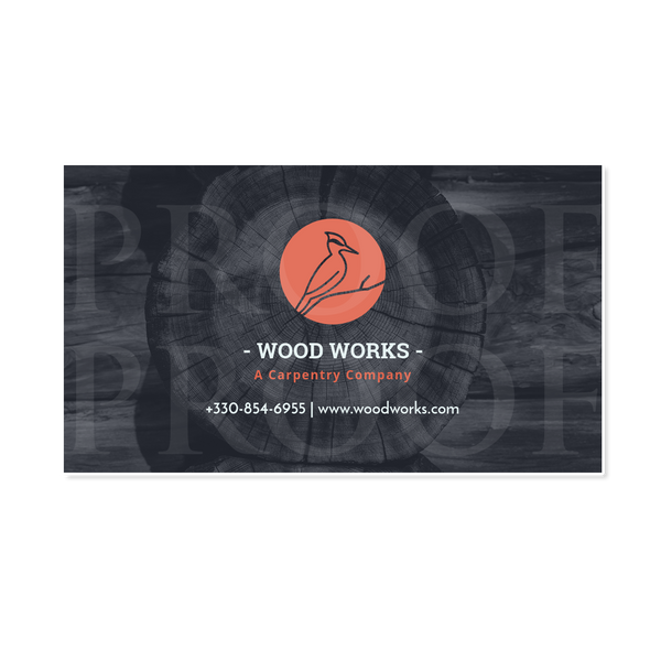 Wood Works Carpentry Business Cards - Wilson Design Group