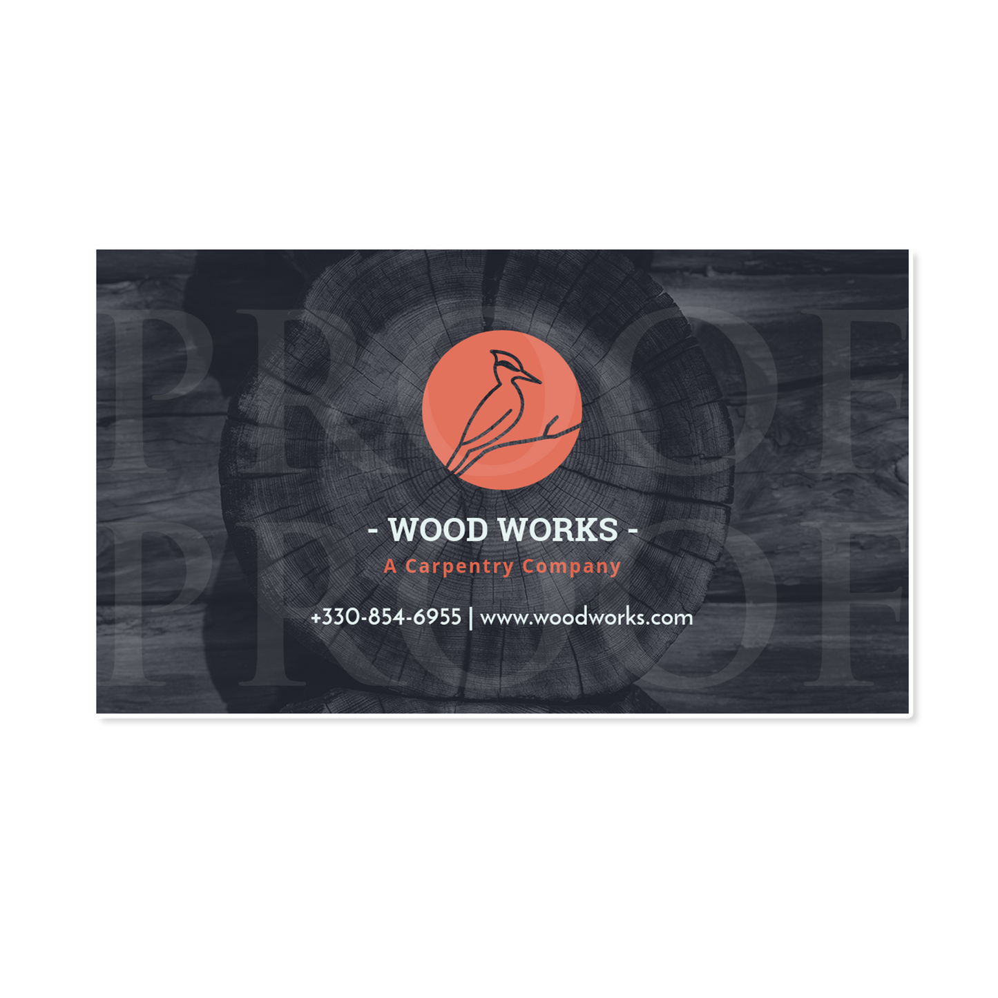 Wood Works Carpentry Business Cards - Wilson Design Group